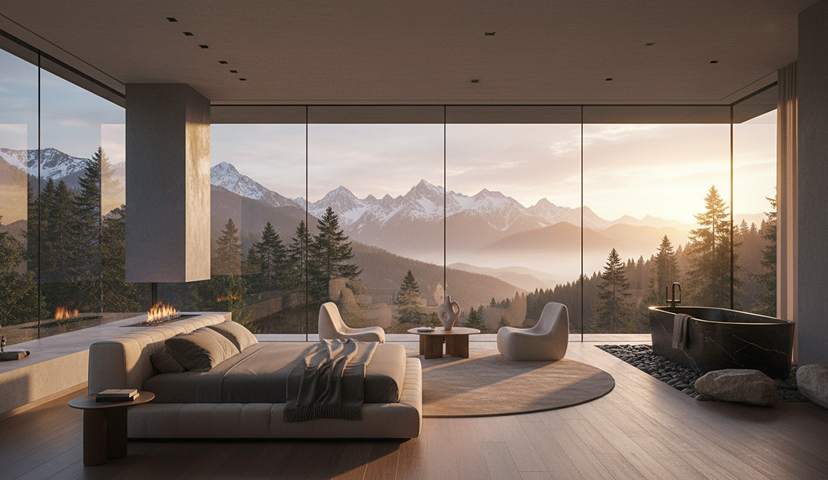 Luxury residence surrounded by nature