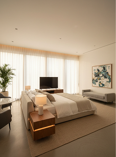 Premium bedroom inside a luxury residence