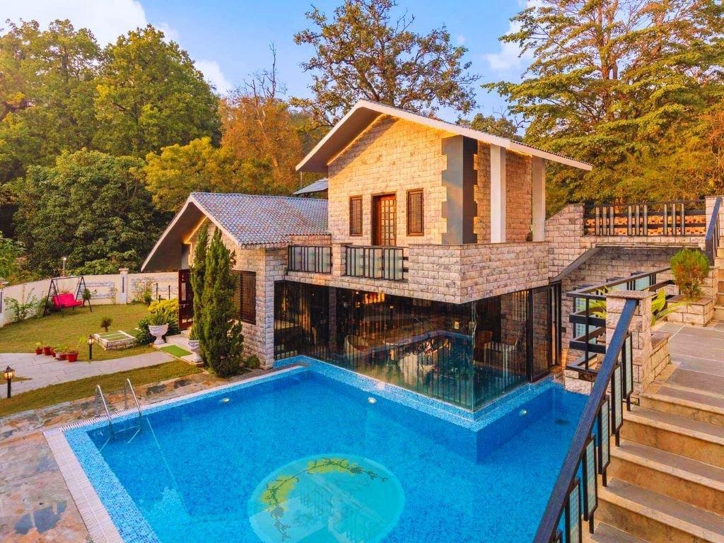 Luxury architecture surrounded by wilderness